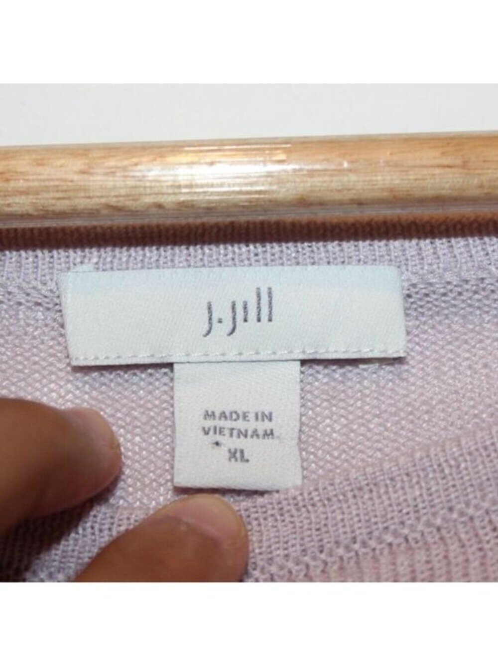 J. Jill Lilac Linen Blend 3/4 sleeve Sweater Women's Size XL - Picture 9 of 12